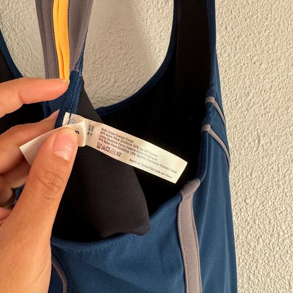 Free People movement Bodysuit Womens medium Navy Delta Activewear - Picture 9 of 9